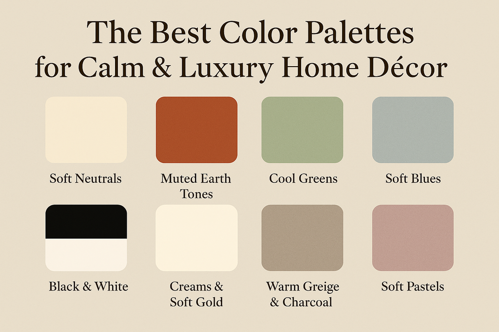 The Best Color Palettes for Calm & Luxury Home Décor