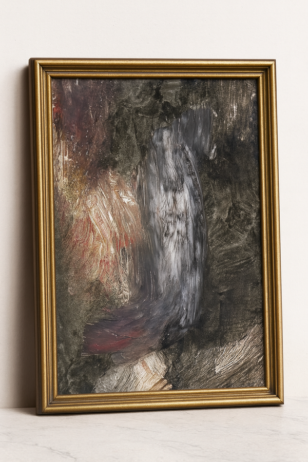 Abstract Painting in Deep Earthy Tones – Emotional Acrylic Art