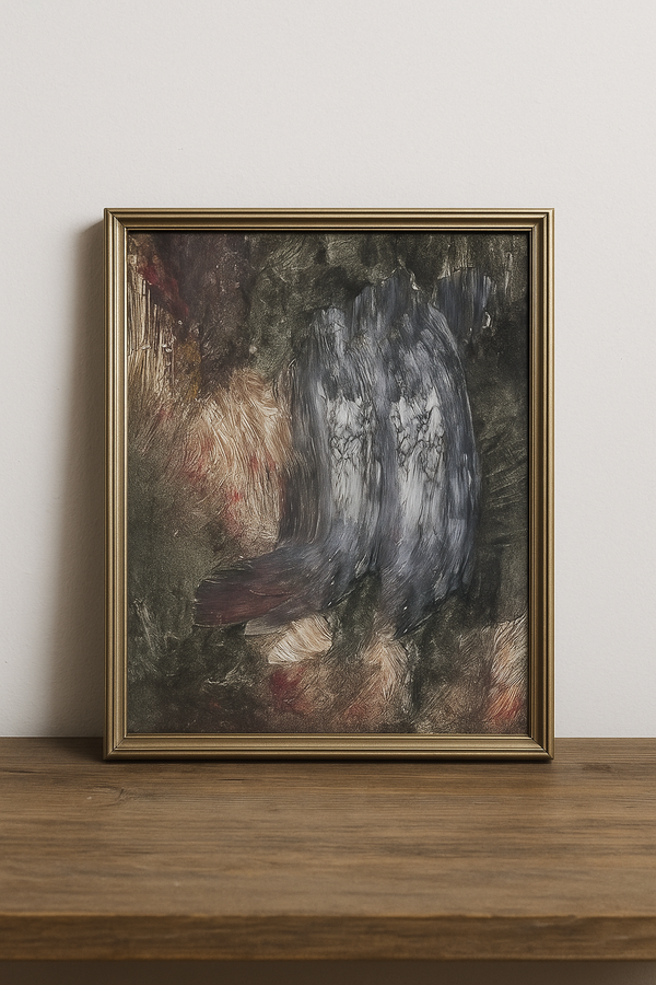 Abstract Painting in Deep Earthy Tones – Emotional Acrylic Art