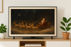 Santa Sleigh Christmas Digital Art for Samsung Frame TV | Cozy Nordic Holiday Decor | Festive Digital Download for Living Room