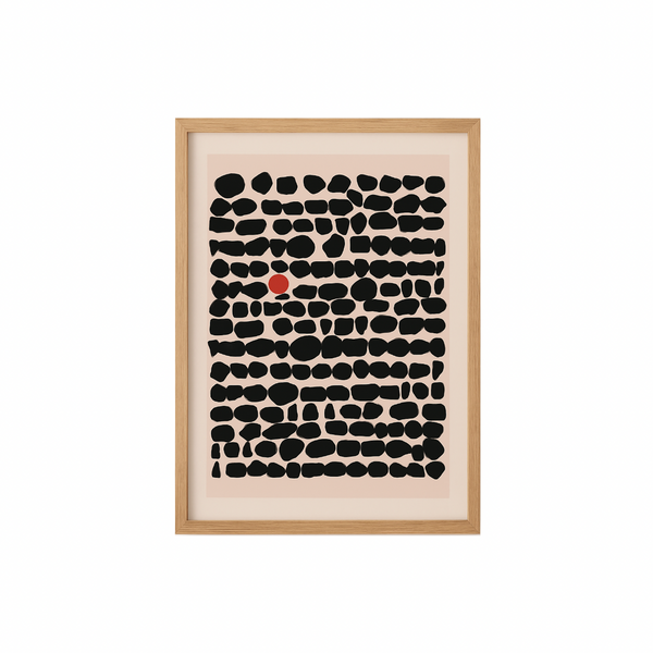 Beige and Black Mid Century Modern Wall Art – Abstract Minimalist Digital Download Poster | 08