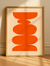 Orange Abstract Art Print | Modern Minimalist Wall Decor | Mid-Century Contemporary Home Interior