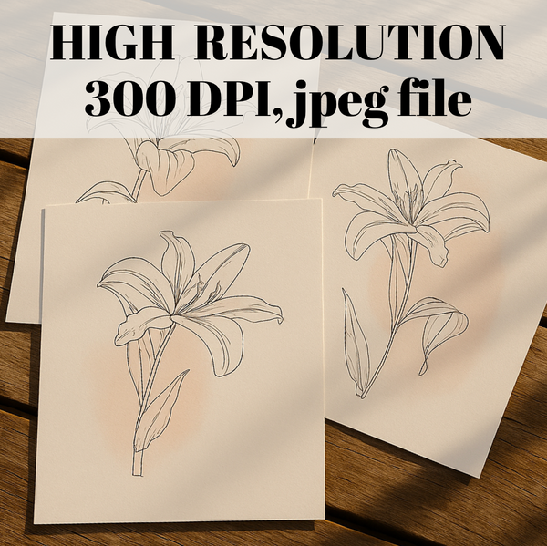 Minimalist Botanical Line Art Prints Digital Download, Neutral Wall Decor Set of 3