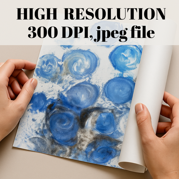 Blue Abstract Painting – Deep Sea Swirl Acrylic Art | 18