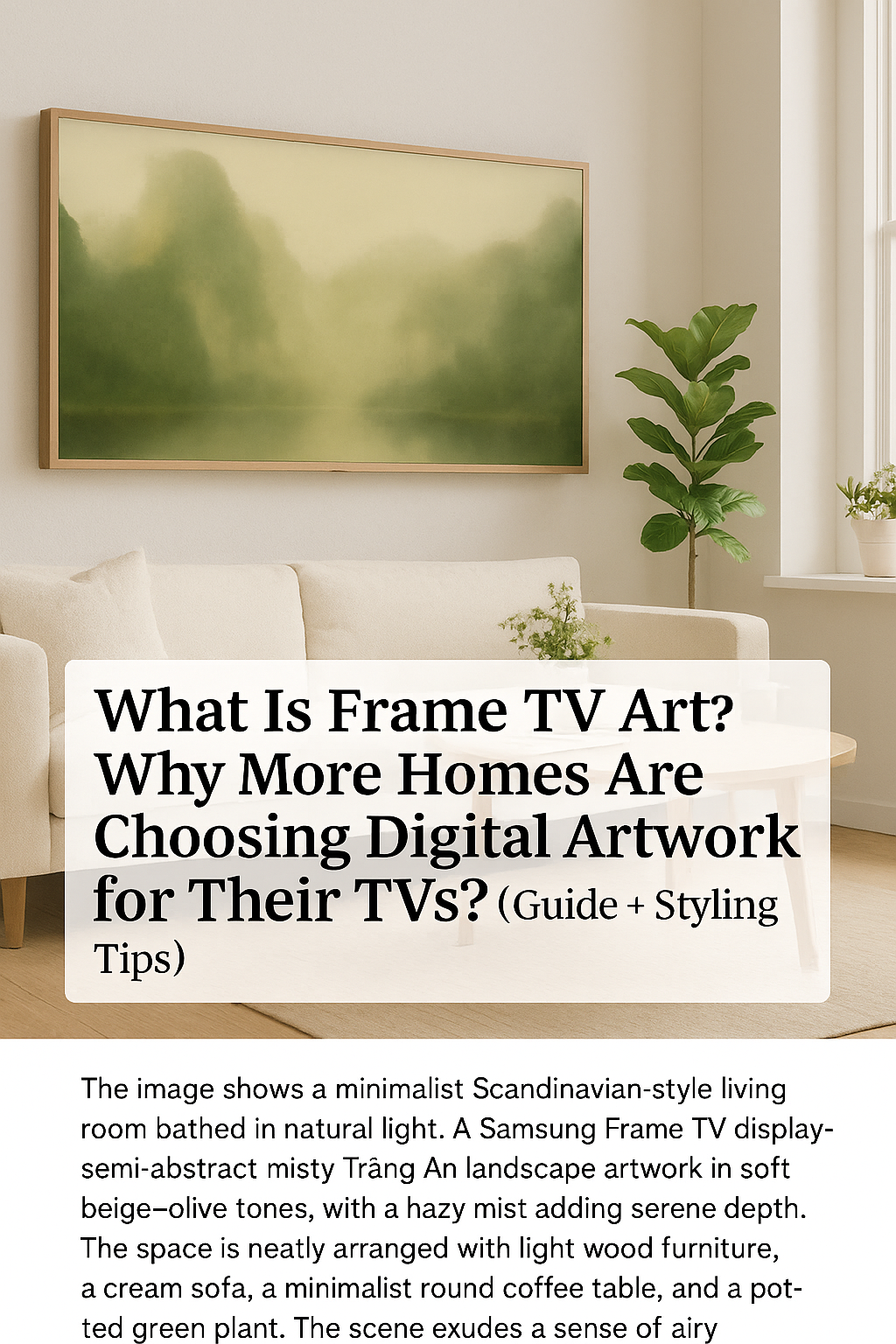 What Is Frame TV Art? Why More Homes Are Choosing Digital Artwork for Their TVs? (Guide + Styling Tips)