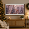 Cozy Christmas Living Room – Santa Tree Decorating Frame TV Art