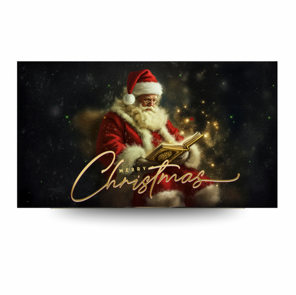 Merry Christmas Santa Glow – Cozy Christmas Frame TV Artwork