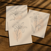 Minimalist Botanical Line Art Prints Digital Download, Neutral Wall Decor Set of 3