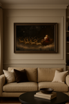 Santa Sleigh Christmas Digital Art for Samsung Frame TV | Cozy Nordic Holiday Decor | Festive Digital Download for Living Room