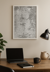 Black and White Abstract Painting – Earthy Abstract Digital