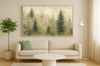 Whispering Pines – Elegant Misty Forest TV Art | Neutral Green Landscape for Frame TV | Modern Nature-Inspired Wall Decor