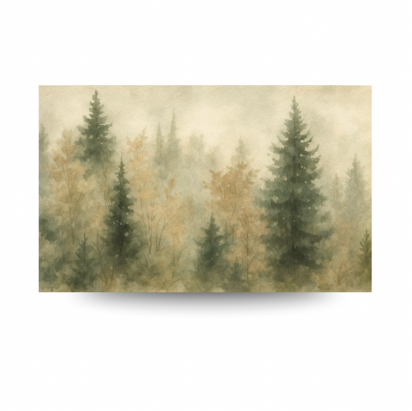 Whispering Pines – Elegant Misty Forest Frame TV Art | Neutral Green Landscape for Frame TV | Modern Nature-Inspired Wall Decor