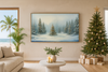 Winter Forest Glow Frame TV Art | Snowy Christmas Landscape Digital Download | Samsung Frame TV Holiday Decor 3840x2160