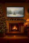 Winter Forest Glow Frame TV Art | Snowy Christmas Landscape Digital Download | Samsung Frame TV Holiday Decor 3840x2160